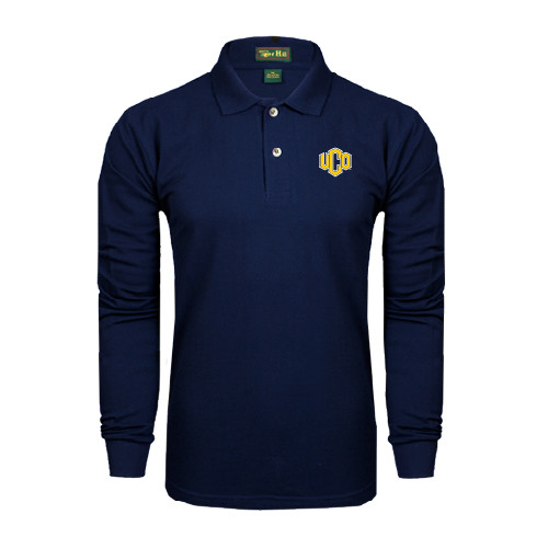  Navy Long Sleeve Polo - Official Logo