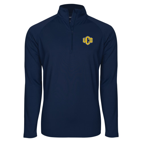  Sport Tek Navy Sport Wick Stretch 1/2 Zip Pullover - Official Logo