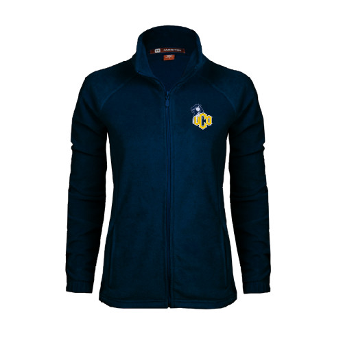  Womens Navy Fleece Full Zip Jacket - UCO with Mascot