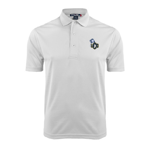 White Dry Mesh Polo - UCO with Mascot