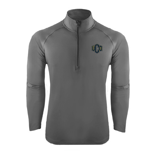  Sport Tek Charcoal Sport Wick Stretch 1/2 Zip Pullover - Official Logo