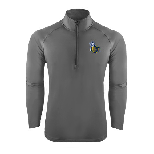 Sport Tek Charcoal Sport Wick Stretch 1/2 Zip Pullover - UCO with Mascot