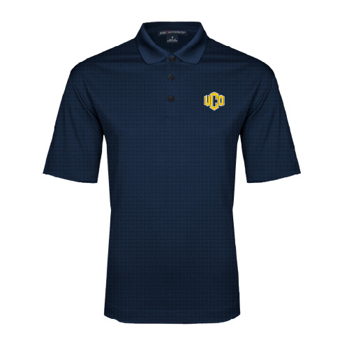  Navy Performance Fine Jacquard Polo - Official Logo