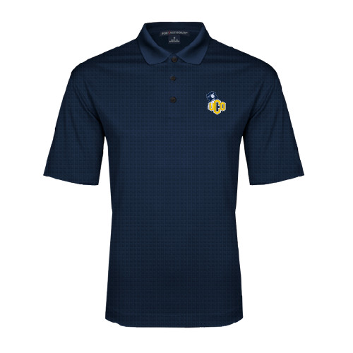  Navy Performance Fine Jacquard Polo - UCO with Mascot