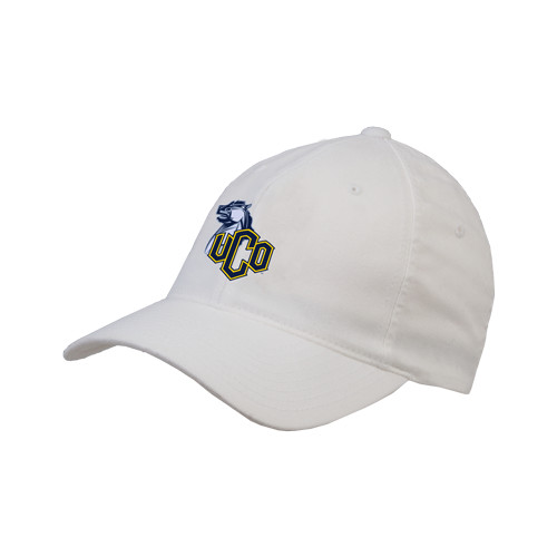  White Flexfit Structured Low Profile Hat - UCO with Mascot