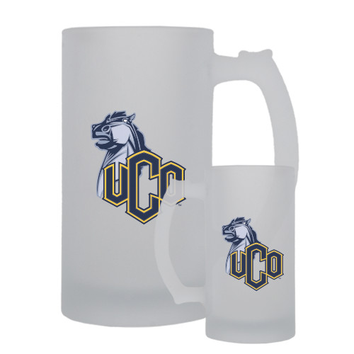  Full Color Decorative Frosted Glass Mug 16oz - Official Logo