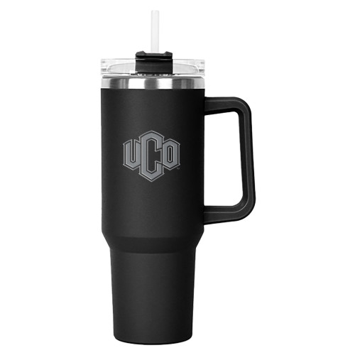  Hippo Black Mug & Straw Lid with Twist Closure 40 oz - Official Logo Engraved