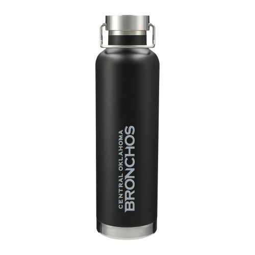  Thor Copper Vacuum Insulated Black Bottle 32oz - Central Oklahoma Flat Engraved