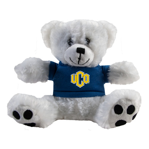  Plush Big Paw 8 1/2 inch White Bear w/Navy Shirt - Official Logo