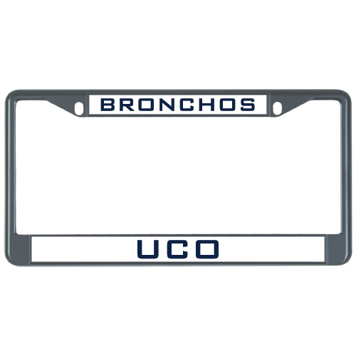  Metal License Plate Frame in Black - Bronchos