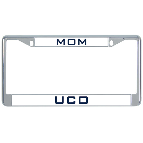  Mom Metal License Plate Frame in Chrome - Mom