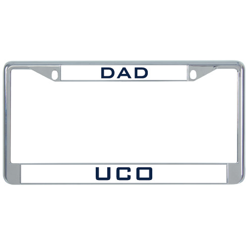  Dad Metal License Plate Frame in Chrome - Dad