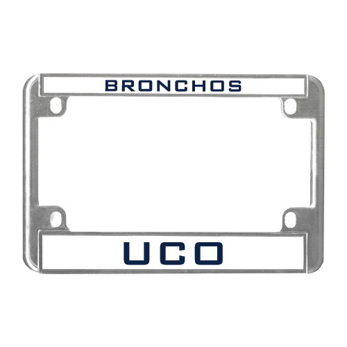 Metal Motorcycle License Plate Frame in Chrome - Bronchos