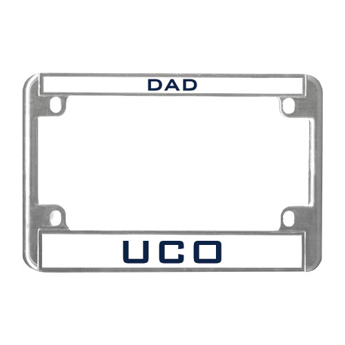  Metal Motorcycle License Plate Frame in Chrome - Dad