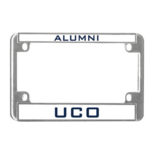  Metal Motorcycle License Plate Frame in Chrome - Alumni