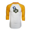 Thumbnail image for  White/Gold Raglan Baseball T Shirt