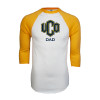 Thumbnail image for  White/Gold Raglan Baseball T Shirt