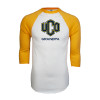 Thumbnail image for  White/Gold Raglan Baseball T Shirt