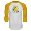 Thumbnail image for  White/Gold Raglan Baseball T Shirt