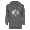 Thumbnail image for  ENZA Womens Dark Heather V Notch Raw Edge Fleece Hoodie