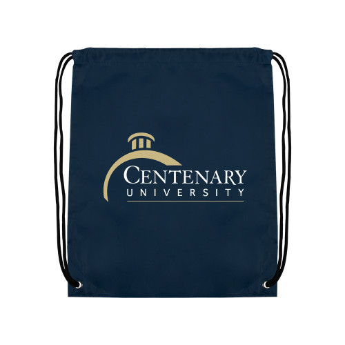 Navy Drawstring Backpack - Centenary University Logo