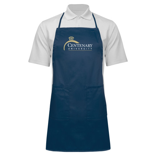  Full Length Navy Apron - Centenary University Logo