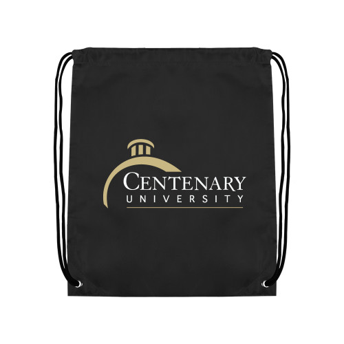  Black Drawstring Backpack - Centenary University Logo