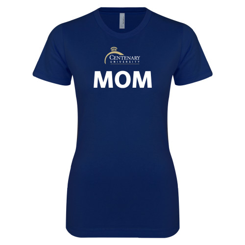  Next Level Womens Navy Boyfriend Tee - Mom