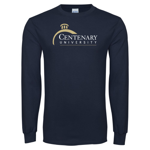  Navy Long Sleeve T-Shirt - Centenary University Logo