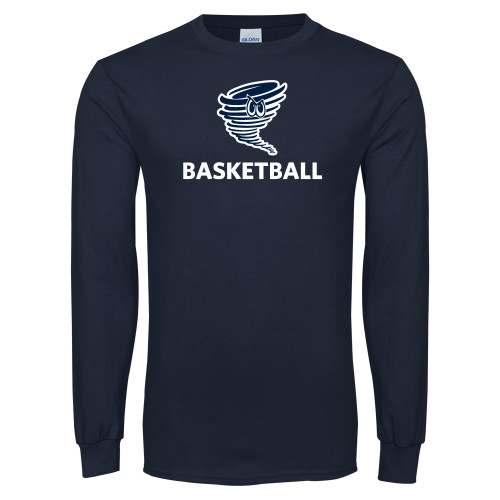  Navy Long Sleeve T-Shirt - Basketball