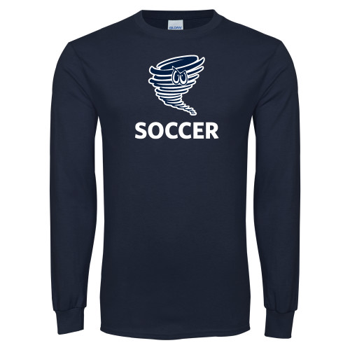  Navy Long Sleeve T-Shirt - Soccer