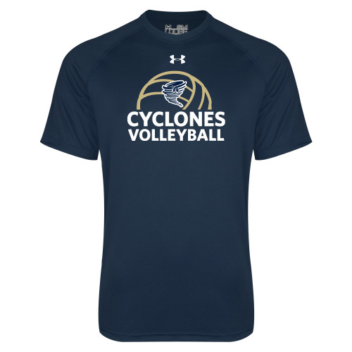  Under Armour Navy Tech Tee - Cyclones Volleyball with Ball