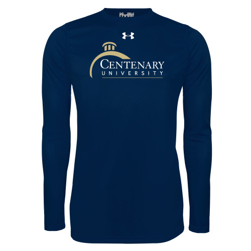  Under Armour Navy Long Sleeve Tech Tee - Centenary University Logo