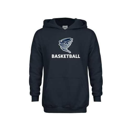  Youth Navy Fleece Hoodie - Basketball