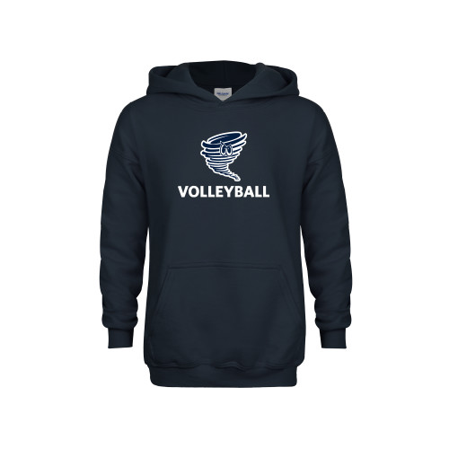  Youth Navy Fleece Hoodie - Volleyball