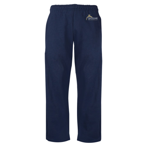  Navy Fleece Open Bottom Pant - Centenary University Logo