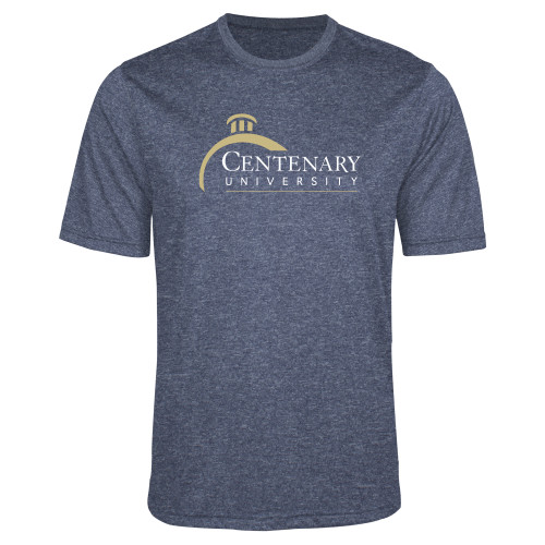  Navy Heather Performance Contender Tee - Centenary University Logo