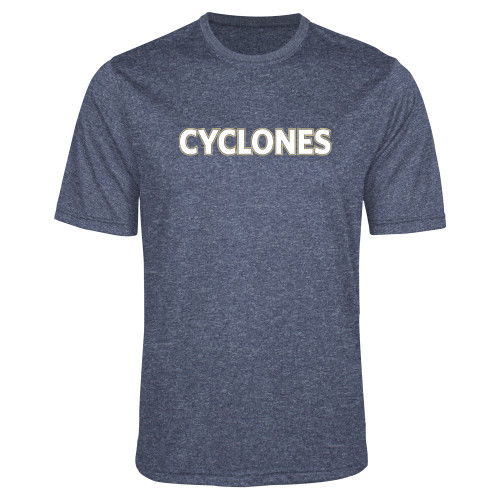  Navy Heather Performance Contender Tee - Cyclones