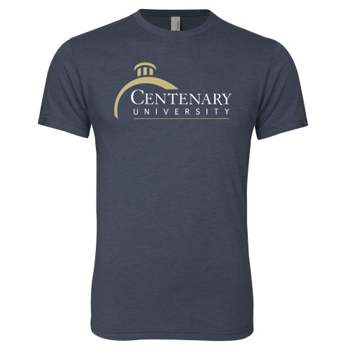  Next Level Navy Triblend Tee - Centenary University Logo