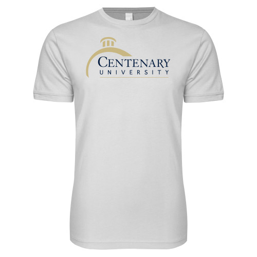  Next Level White SoftStyle T Shirt - Centenary University Logo