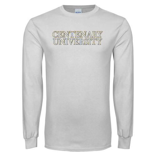  White Long Sleeve T Shirt - Centenary University