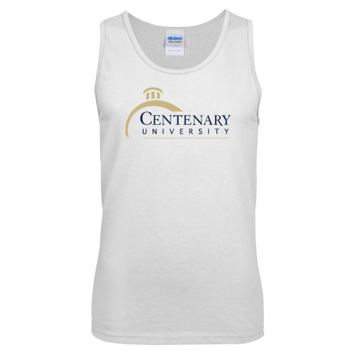  White Tank Top - Centenary University Logo