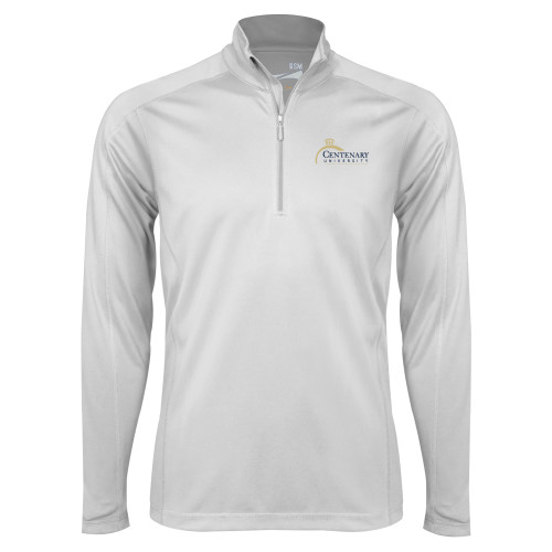  Syntrel White Interlock 1/4 Zip - Centenary University Logo