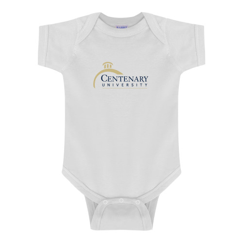  White Infant Onesie - Centenary University Logo