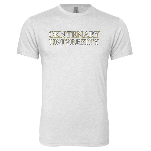  Next Level Heather White Triblend Tee - Centenary University