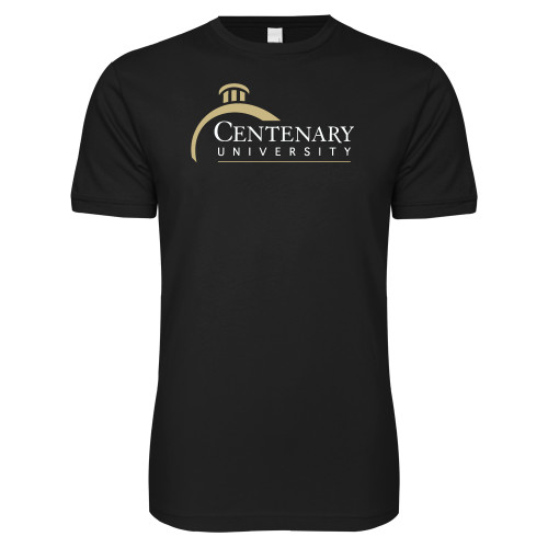  Next Level Black SoftStyle T Shirt - Centenary University Logo