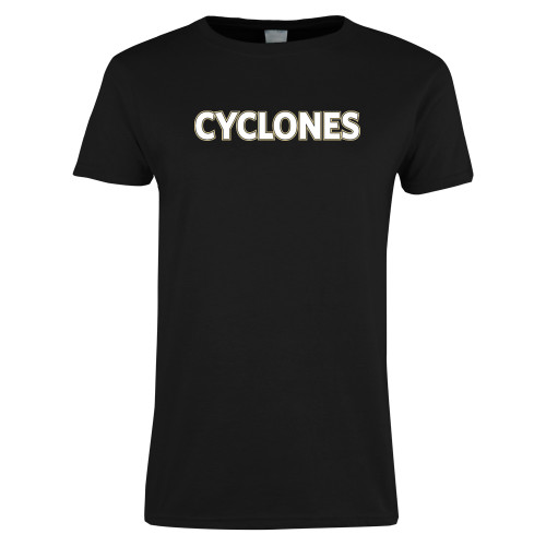  Womens Black Short Sleeve Tee - Cyclones