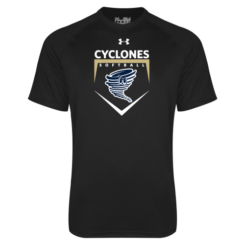  Under Armour Black Tech Tee - Cyclones Softball Home Plate
