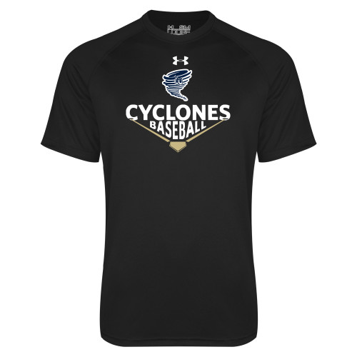  Under Armour Black Tech Tee - Cyclones Baseball Diamond