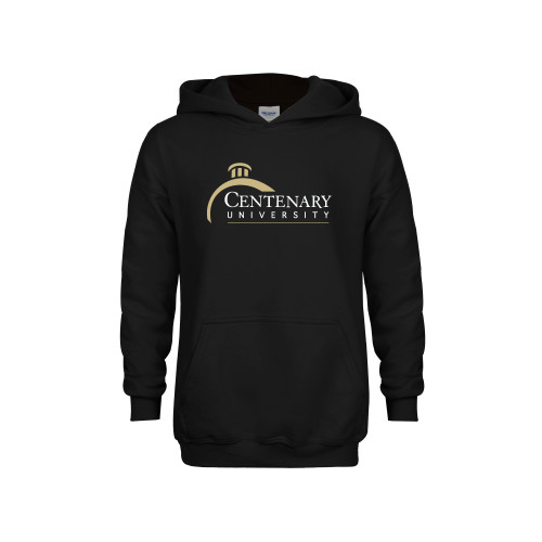  Youth Black Fleece Hoodie - Centenary University Logo